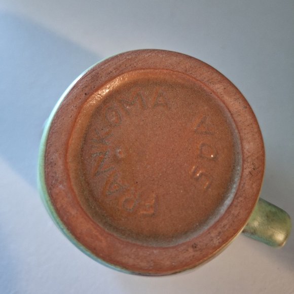 Frankoma Pottery Prairie Green Creamer with Handle Vintage Collectible - Picture 4 of 7